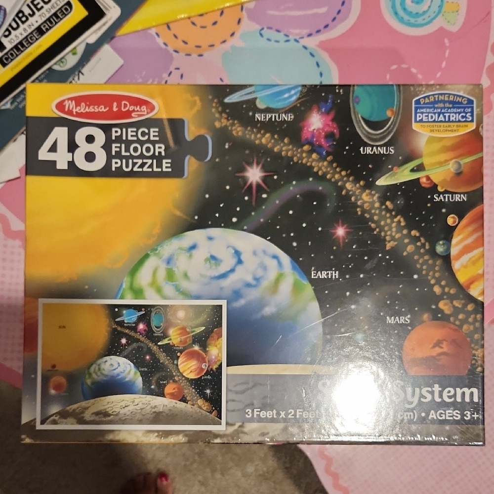 Melissa & Doug Blue and Yellow Cosmic Puzzle Set